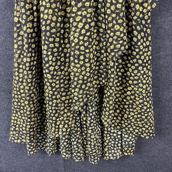 La Maison Talulah Halo Midi Dress Womens Medium Floral V Neck High Low Ditsy - Picture 5 of 16